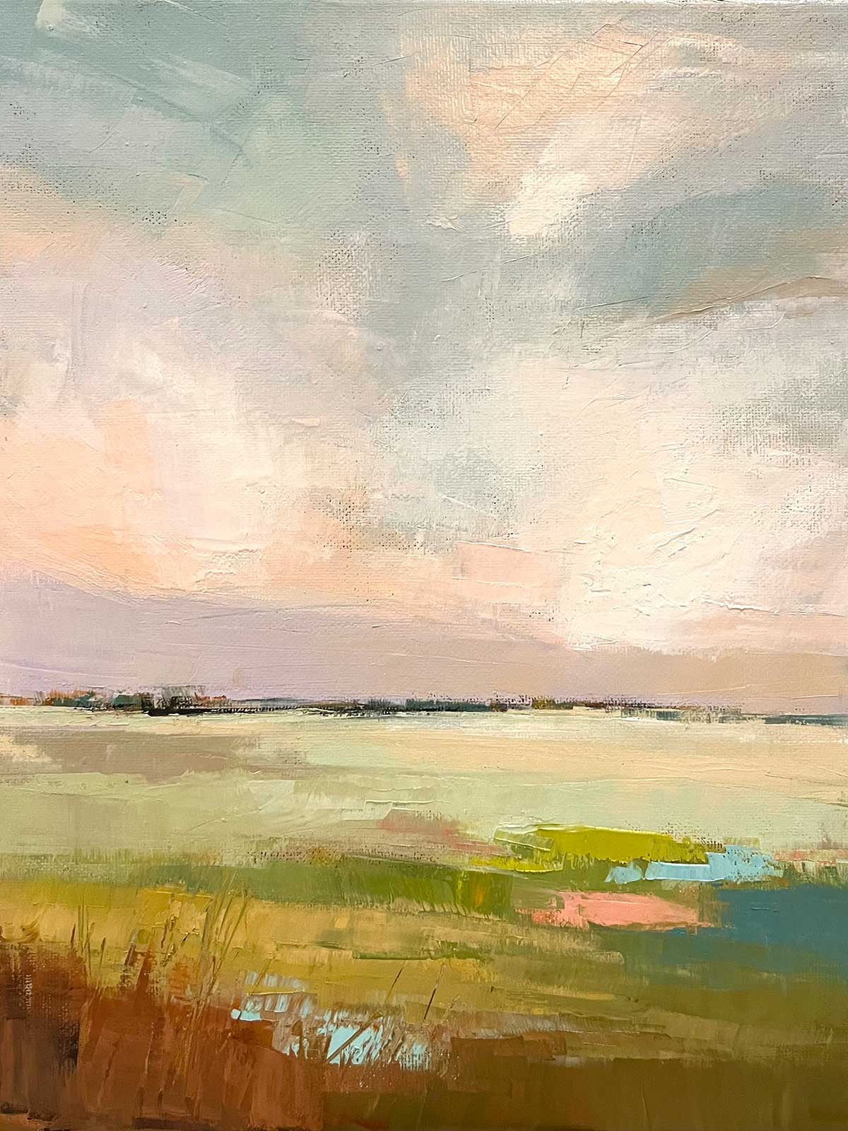 "Summer Dusk by Naomi Bautista, oil painting"
