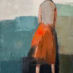 Orange Skirt, a 9x12 inch oil painting by Naomi Bautista