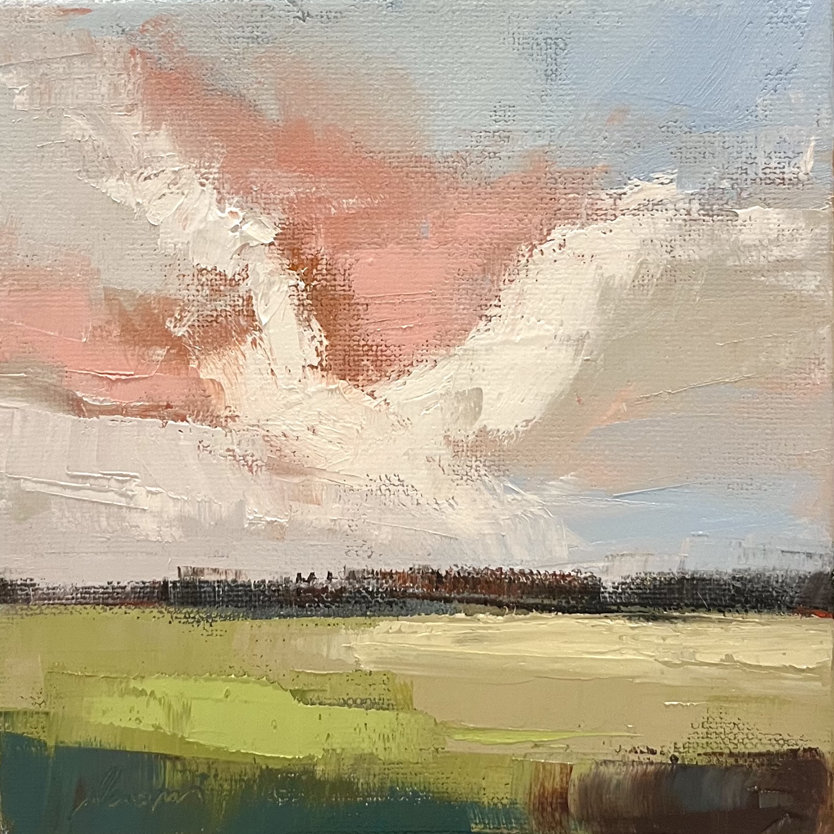 Art in the Sky, oil painting by Naomi Bautista