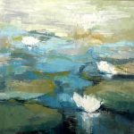 Lily Pond, oil painting by Naomi Bautista