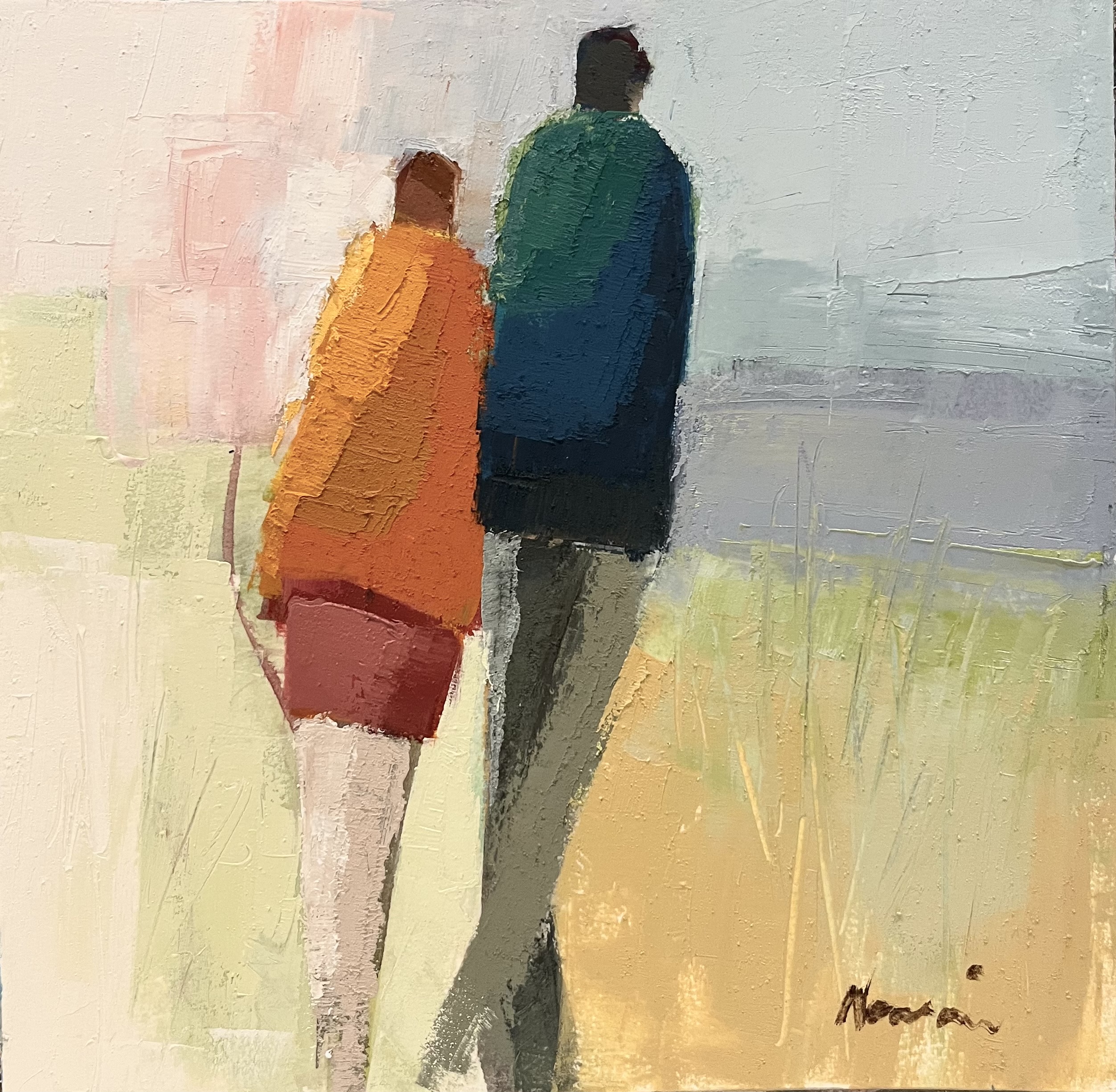 Nature Walking, oil painting by Naomi Bautista