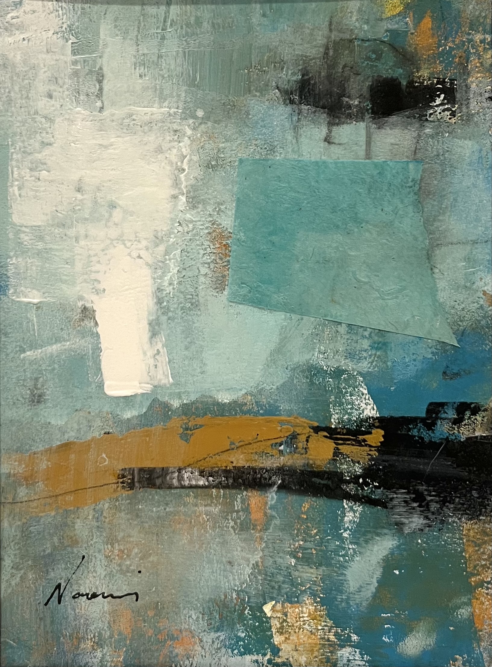 Water Abstract, oil painting by Naomi Bautista