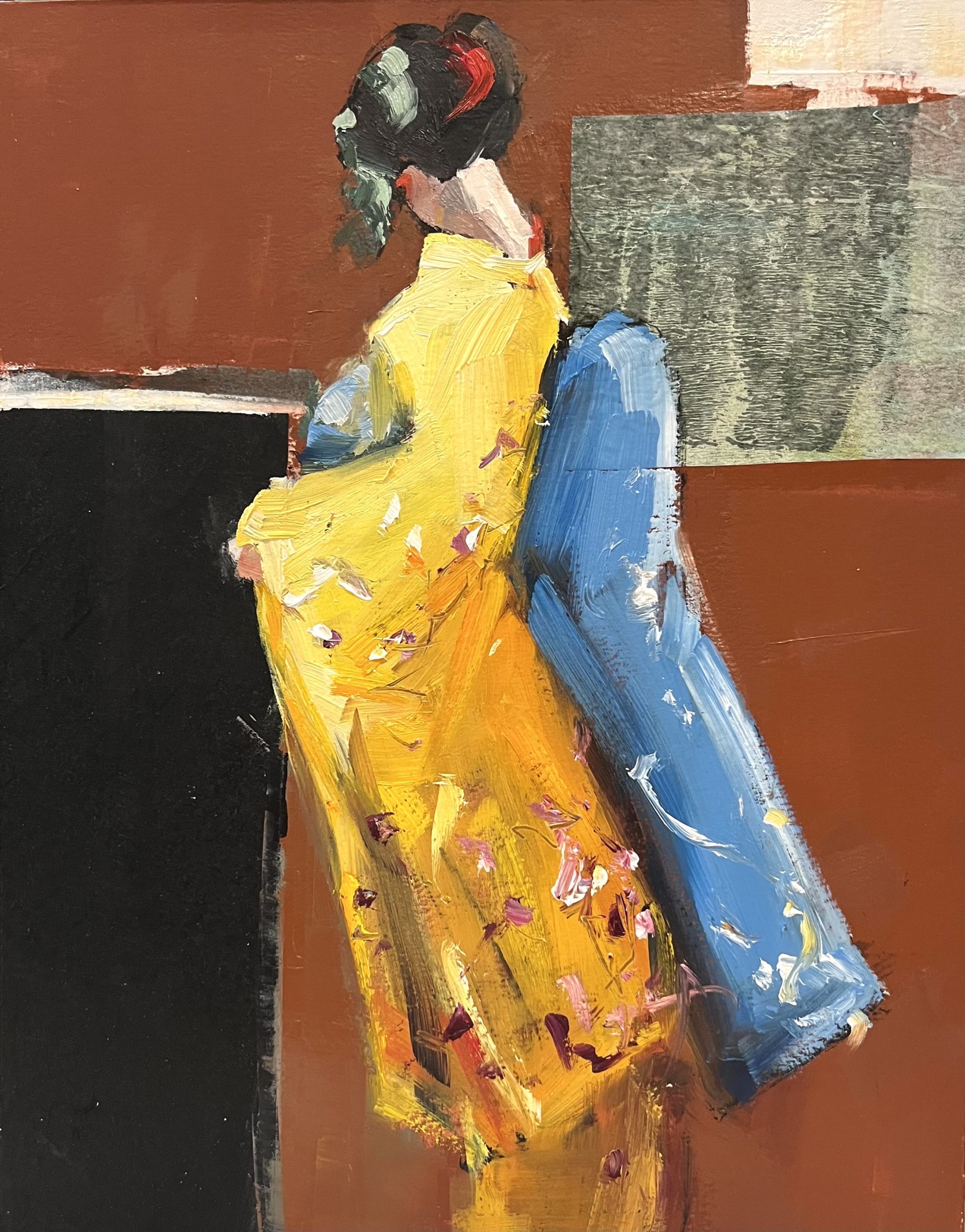 Yellow Kimono, oil painting by Naomi Bautista